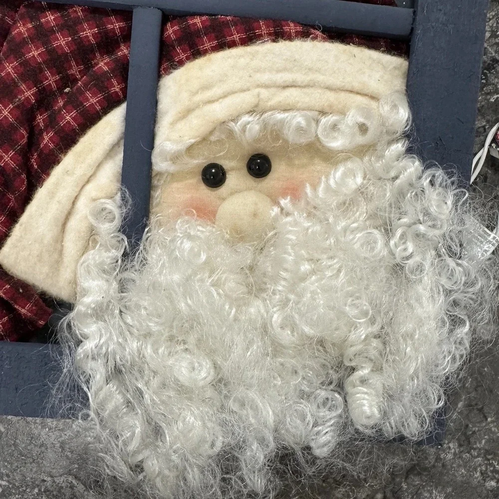 Crazy Mountain Vintage Light Up Window Santa Christmas‎